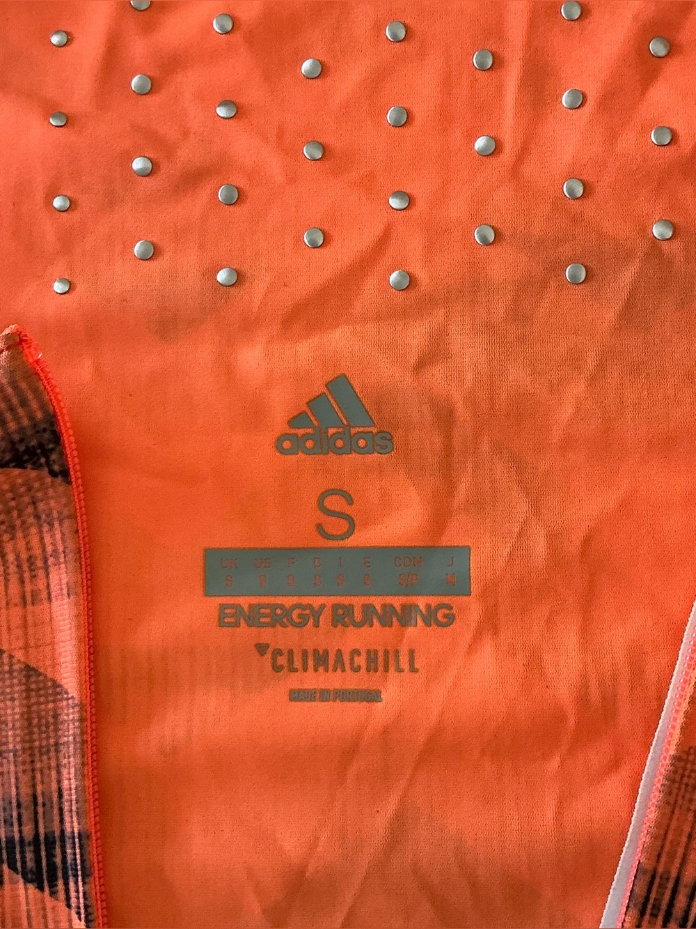 Adidas Climachill Energy Running Compression Suit Orange Black Size Small - Picture 9 of 10